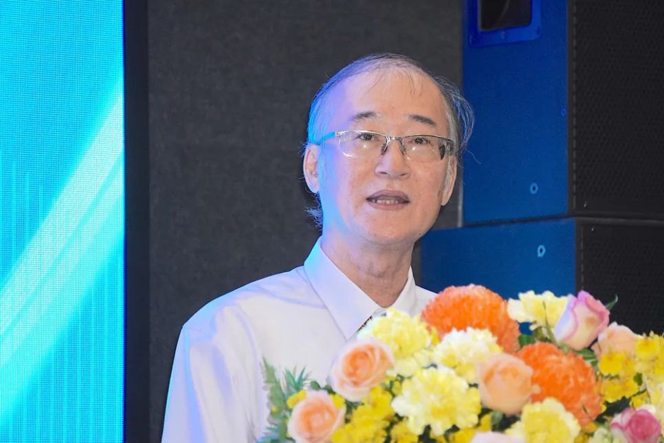 Phó trưởng Ban Quản lý Khu Nông nghiệp công nghệ cao TPHCM Nguyễn Duy Sơn phát biểu tại vòng chung kết. Ảnh: QUANG HUY