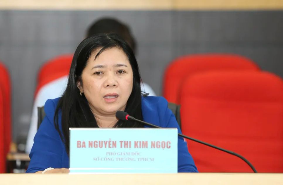 Bà Nguyễn Thị Kim Ngọc, Phó Giám đốc Sở Công thương TPHCM phát biểu. Ảnh: DŨNG PHƯƠNG Bà Nguyễn Thị Kim Ngọc, Phó Giám đốc Sở Công thương TPHCM phát biểu. Ảnh: DŨNG PHƯƠNG