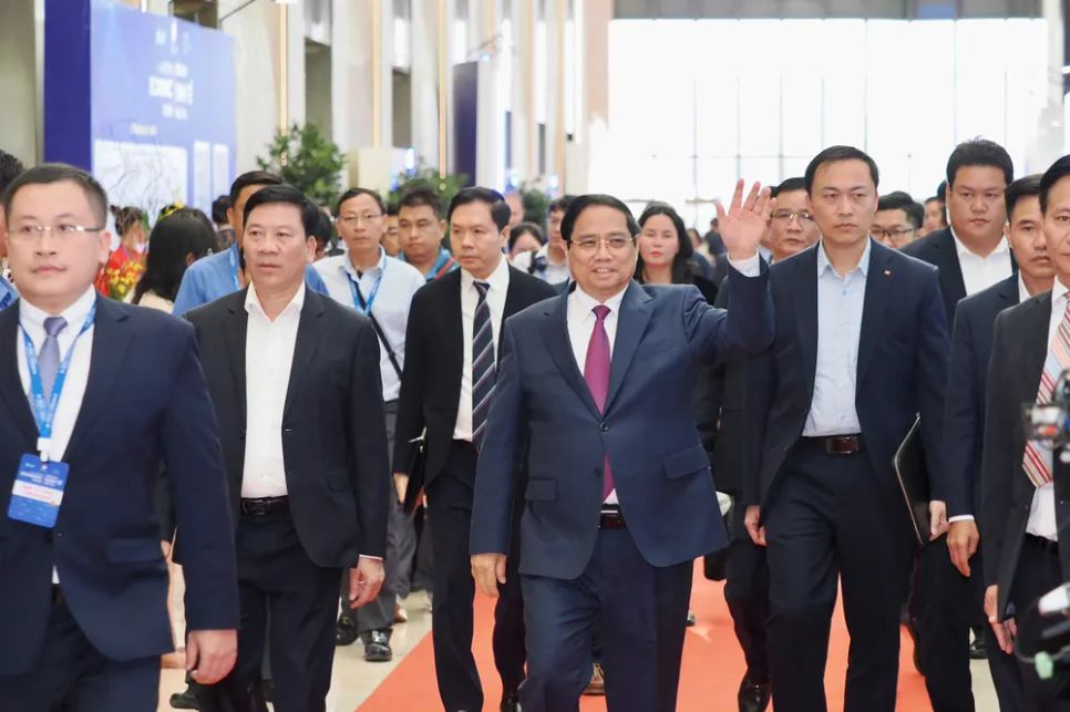 Thủ tướng Phạm Minh Chính đến dự chương trình CEO 500 - TEA Connect. Ảnh: HOÀNG HÙNG