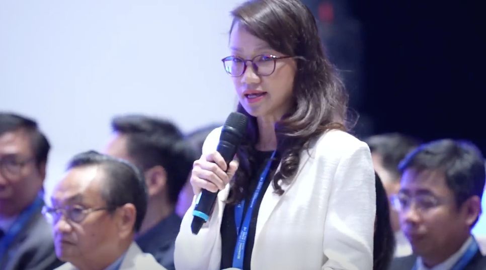 GS.TS Nguyễn Thị Thanh Mai - Phó Giám đốc Đại học Quốc gia TP.HCM nhấn mạnh, mô hình hợp tác “ba nhà” chính là động lực trực tiếp của đổi mới sáng tạo