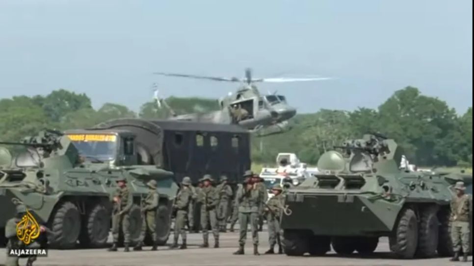 Quân đội Venezuela diễn tập tăng cường khả năng phòng thủ. Ảnh: ALJAZEERA. Quân đội Venezuela diễn tập tăng cường khả năng phòng thủ. Ảnh: ALJAZEERA.