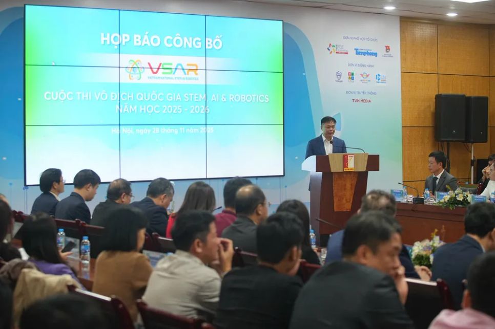 Họp báo khởi động cuộc thi Vô địch Quốc gia STEM, AI và Robotics 2025-2026 dành cho học sinh Họp báo khởi động cuộc thi Vô địch Quốc gia STEM, AI và Robotics 2025-2026 dành cho học sinh