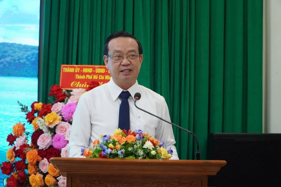 Đồng chí Bùi Minh Thạnh, Phó Chủ tịch UBND TPHCM phát biểu tại buổi lễ. Ảnh: VQG