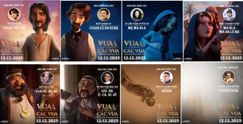 <i>Dàn nghệ sĩ đình đám lồng tiếng cho phim hoạt hình Vua của các vua. Ảnh: CGV</i> <i>Dàn nghệ sĩ đình đám lồng tiếng cho phim hoạt hình Vua của các vua. Ảnh: CGV</i>