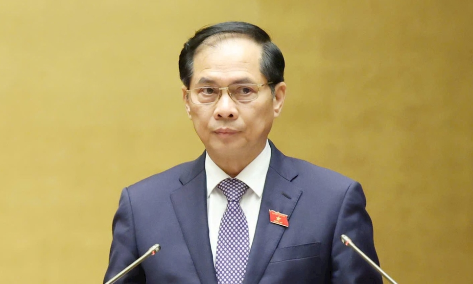 Phó thủ tướng Bùi Thanh Sơn trình bày dự thảo nghị quyết, chiều 3/12. Ảnh: Đại biểu Nhân dân Phó thủ tướng Bùi Thanh Sơn trình bày dự thảo nghị quyết, chiều 3/12. Ảnh: Đại biểu Nhân dân