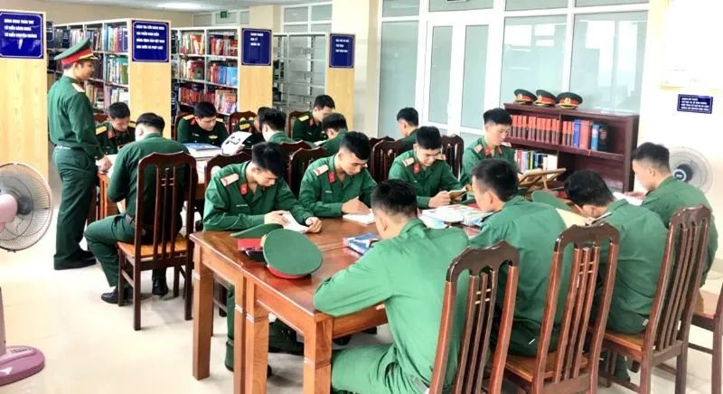 Phòng đọc tra cứu tại Thư viện Quân đội ngày nay Ảnh: TVQĐ