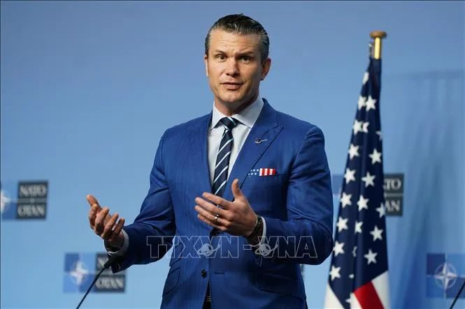 Bộ trưởng Quốc phòng Mỹ Pete Hegseth. Ảnh: THX/TTXVN Bộ trưởng Quốc phòng Mỹ Pete Hegseth. Ảnh: THX/TTXVN