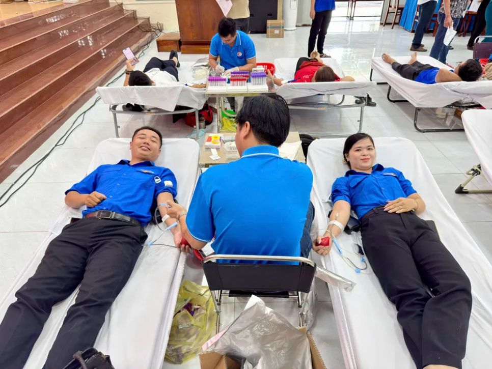 Ban tổ chức ngày hội đã tiếp nhận 199 đơn vị máu, đạt chỉ tiêu đề ra