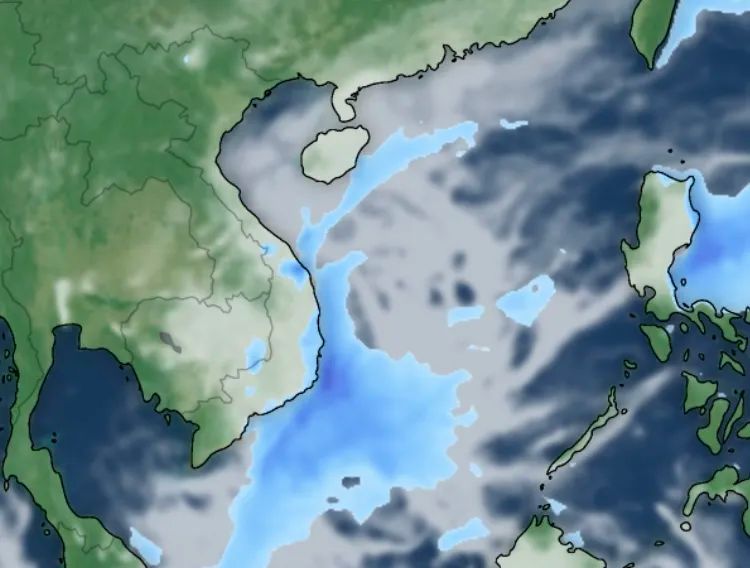 Vùng áp thấp đang gây mưa kèm thời tiết xấu trên khu vực Nam Biển Đông, cập nhật sáng 10-12. Nguồn: Z.E