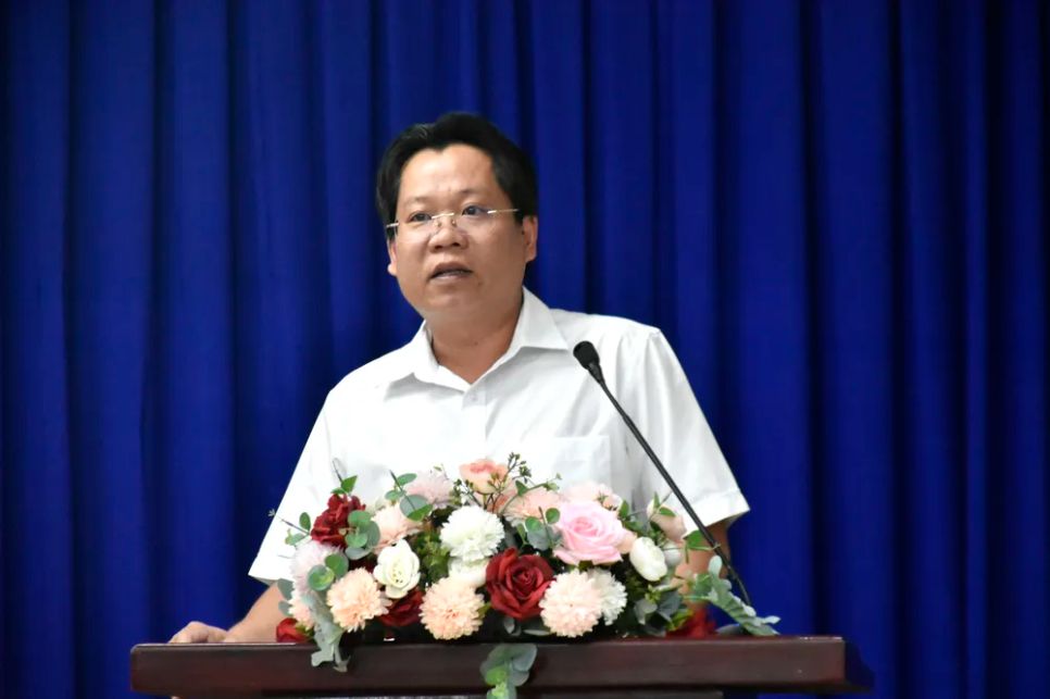 Ông Võ Văn Lên, Phó Giám đốc Sở NN-MT tỉnh An Giang phát biểu tại cuộc họp Ông Võ Văn Lên, Phó Giám đốc Sở NN-MT tỉnh An Giang phát biểu tại cuộc họp