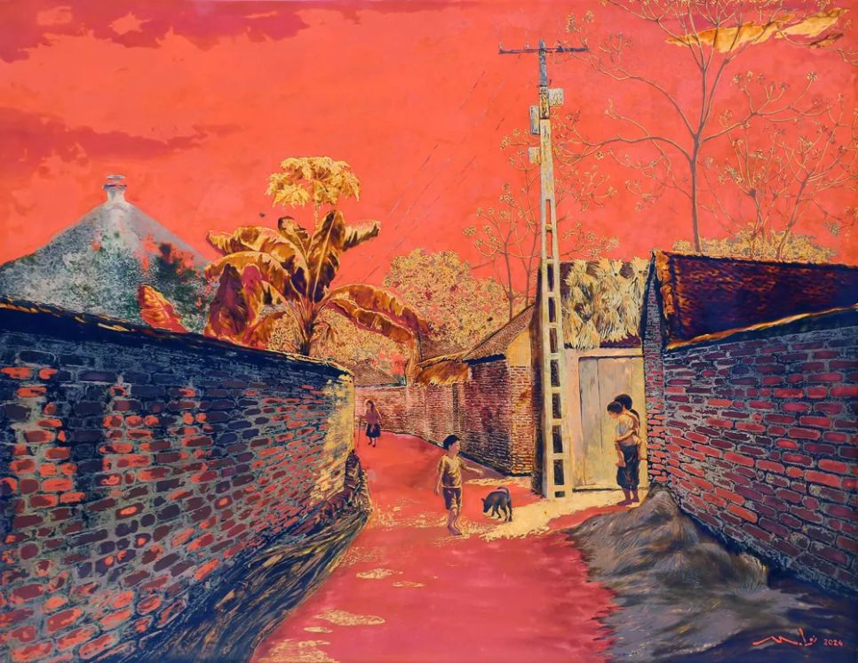 Tác phẩm Ngõ quê của Nguyễn Phúc Lợi Tác phẩm Ngõ quê của Nguyễn Phúc Lợi