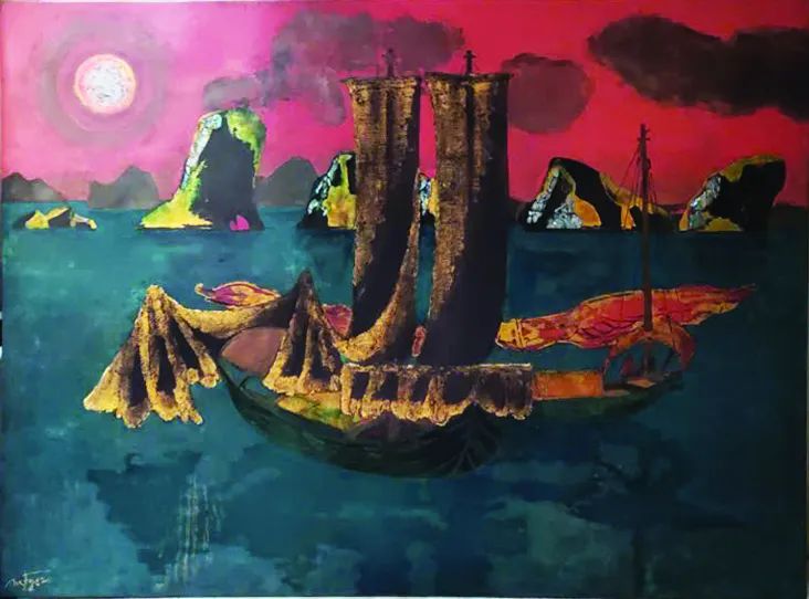 Tác phẩm Thuyền Hạ Long của Nguyễn Văn Tỵ Tác phẩm Thuyền Hạ Long của Nguyễn Văn Tỵ