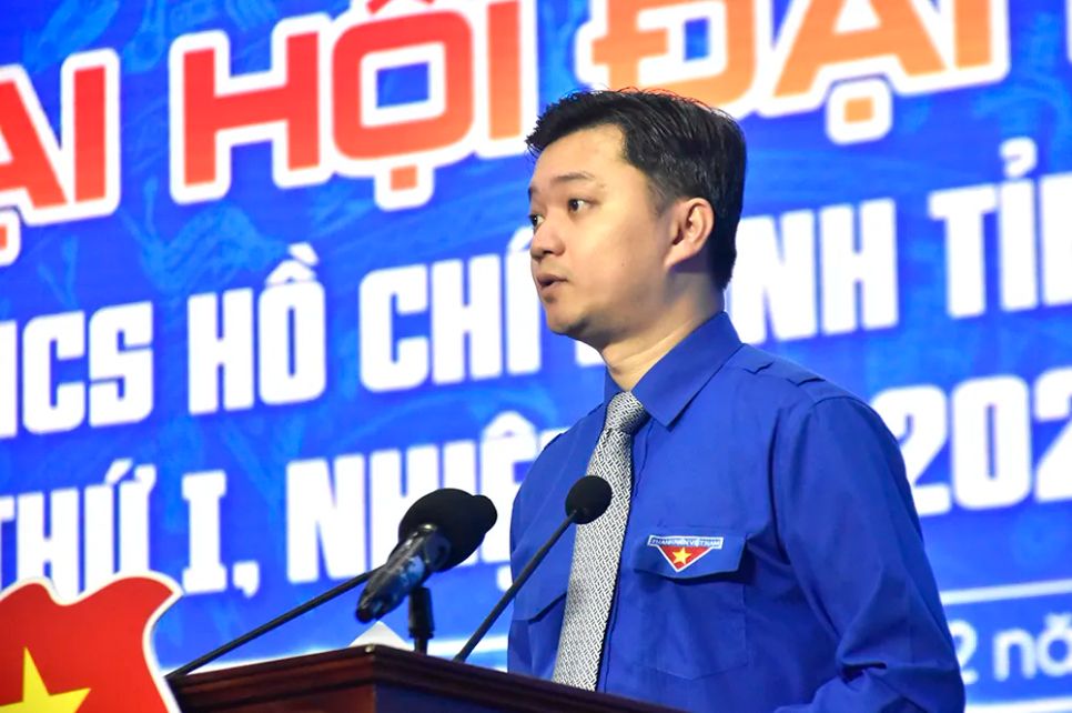 Anh Nguyễn Minh Triết, Bí thư Thường trực Trung ương Đoàn, Chủ tịch Hội Sinh viên Việt Nam phát biểu Anh Nguyễn Minh Triết, Bí thư Thường trực Trung ương Đoàn, Chủ tịch Hội Sinh viên Việt Nam phát biểu