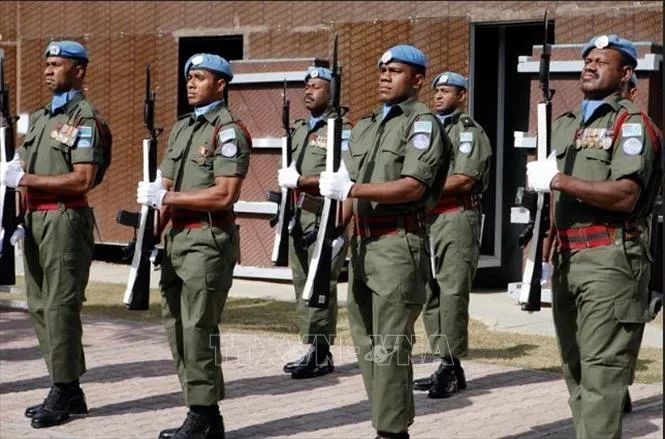 Binh sĩ Fiji tham gia Phái bộ Hỗ trợ LHQ tại Iraq. Ảnh tư liệu: UN Photo/TTXVN Binh sĩ Fiji tham gia Phái bộ Hỗ trợ LHQ tại Iraq. Ảnh tư liệu: UN Photo/TTXVN