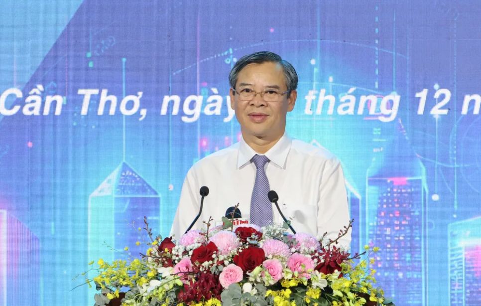 Chủ tịch UBND TP Cần Thơ Trương Cảnh Tuyên phát biểu khai mạc CASTID 2025