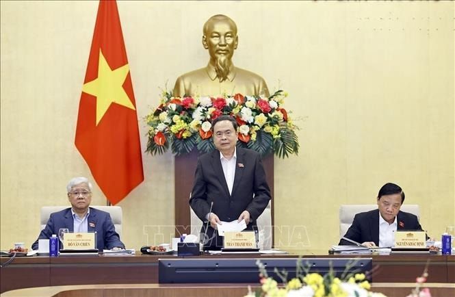 Chủ tịch Quốc hội Trần Thanh Mẫn phát biểu. Ảnh: Doãn Tấn/TTXVN