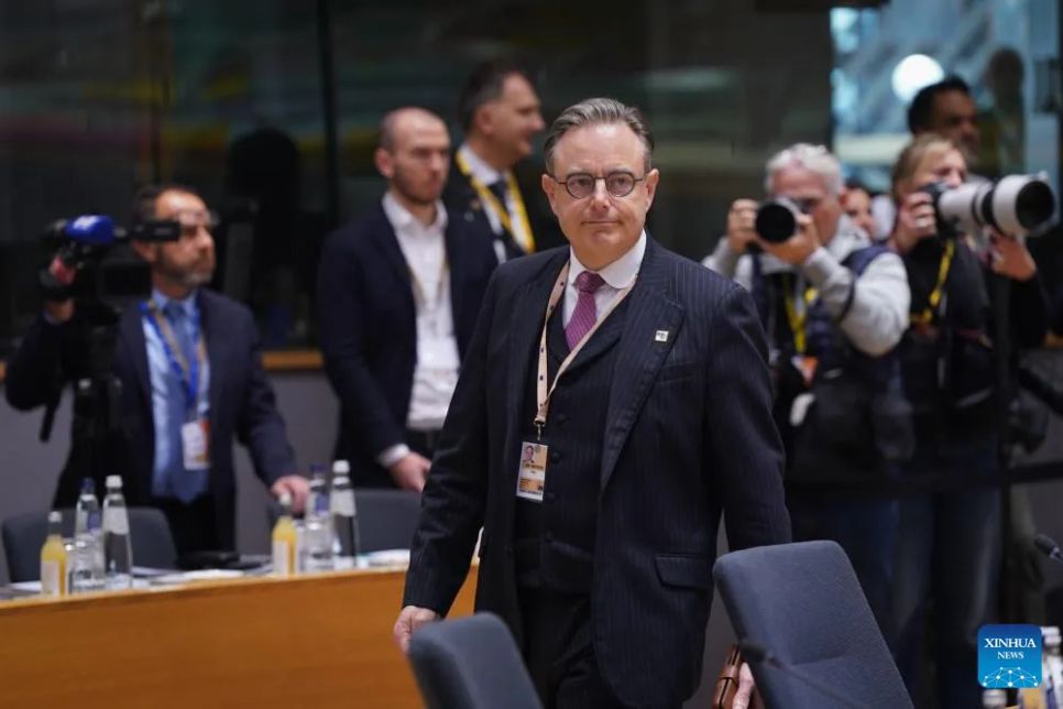 Thủ tướng Bỉ Bart De Wever tham dự Hội nghị thượng đỉnh EU. Ảnh: XINHUA