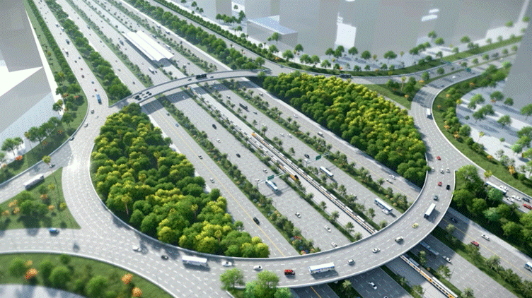 Phối cảnh Dự án đầu tư xây dựng tuyến đường kết nối Sân bay Gia Bình với Thủ đô Hà Nội