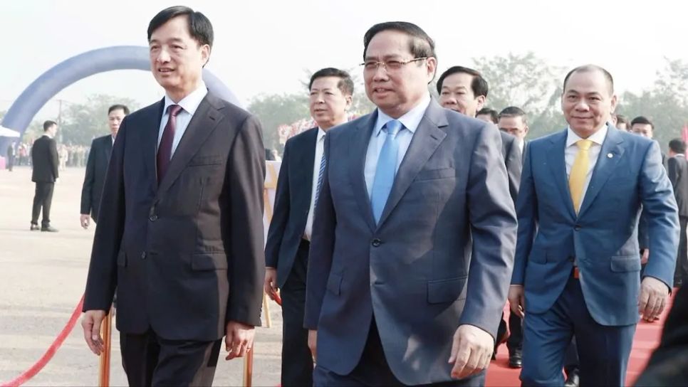 Thủ tướng Phạm Minh Chính tới dự lễ khởi công Dự án khu đô thị thể thao Olympic, TP Hà Nội