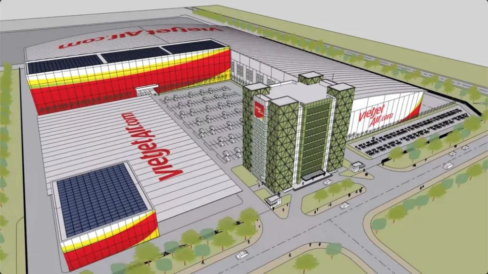 Hình ảnh hangar kỹ thuật Vietjet tại Long Thành