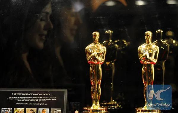 Tượng vàng Oscar. Ảnh: XINHUA