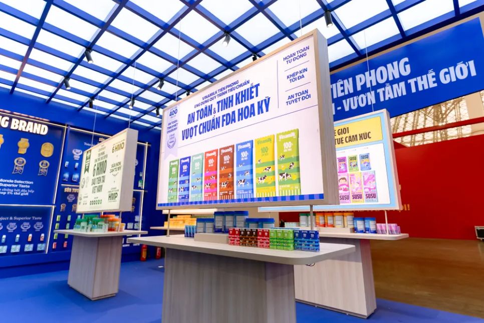 Bộ nhận diện thương hiệu mới thể hiện rõ nét tinh thần đổi mới, sáng tạo của Vinamilk, dưới sự dẫn dắt của bà Mai Kiều Liên. Ảnh: Minh Anh