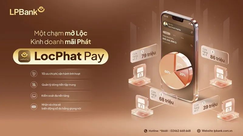 LocPhat Pay – nền tảng thanh toán và quản trị dòng tiền tập trung, cho phép doanh nghiệp định danh từng giao dịch qua mã QR riêng, đối soát tự động và theo dõi doanh thu theo thời gian thực.