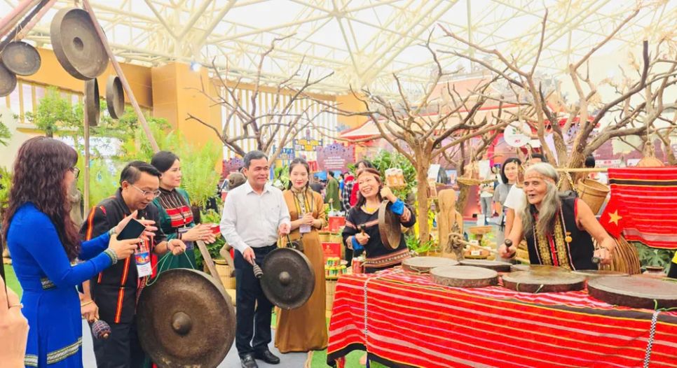 Không gian trưng bày của Quảng Ngãi tại Triển lãm thành tựu đất nước “80 năm Hành trình Độc lập - Tự do - Hạnh phúc