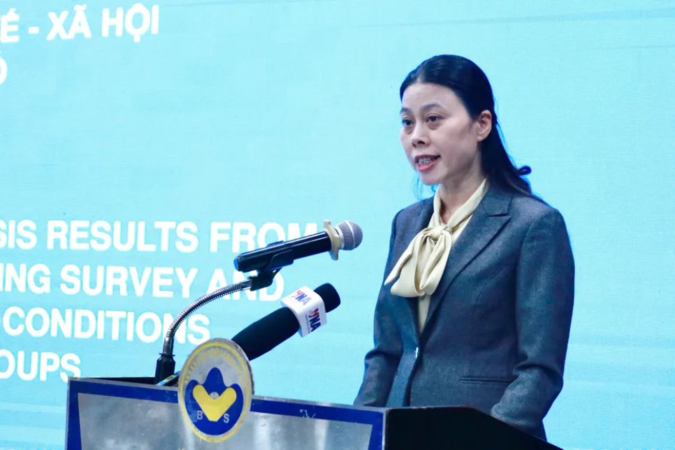 <p>Bà Nguyễn Thị Ngọc, Phó Cục trưởng Cục Thống kê, phát biểu tại hội thảo. Ảnh: GSO</p>