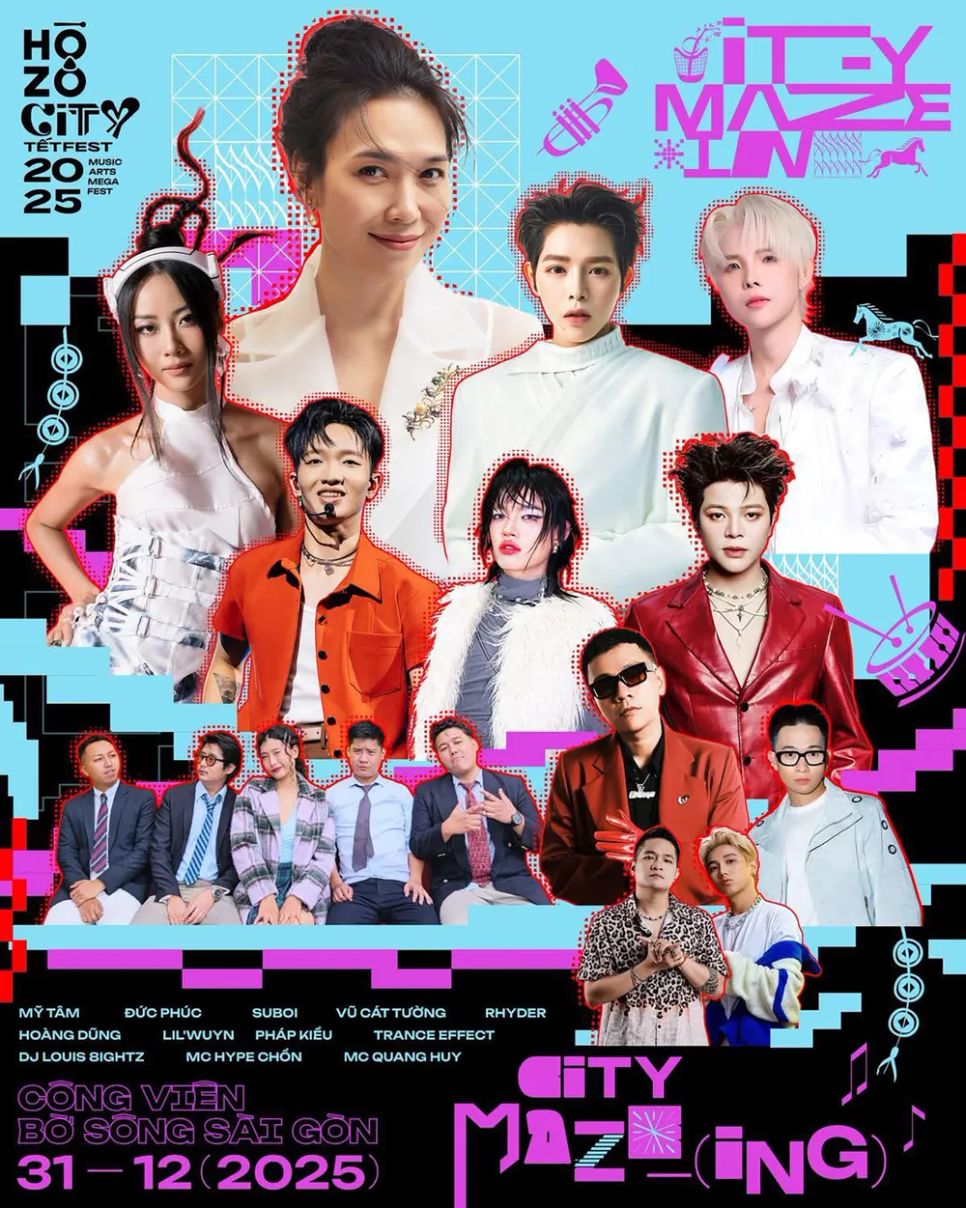 Các nghệ sĩ biểu diễn trong chương 2 “Countdown - City-Maze-ing” diễn ra ngày 31-12