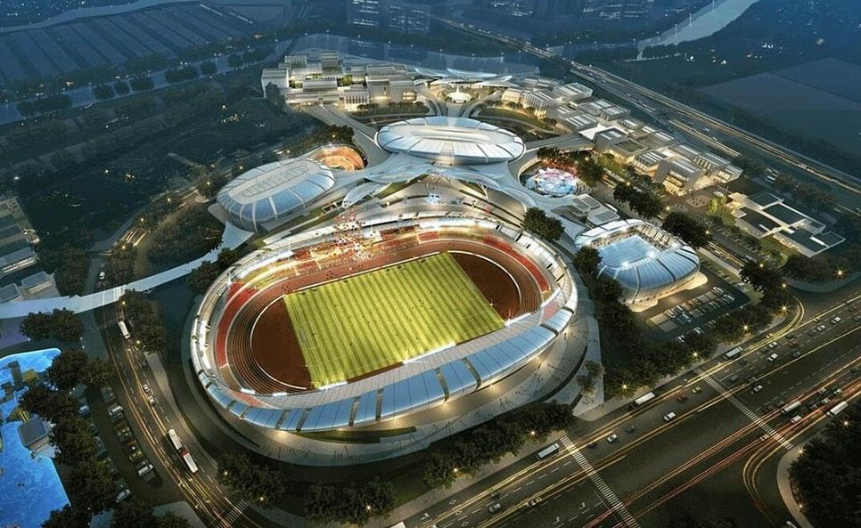 Phối cảnh Khu liên hợp thể dục thể thao quốc gia Rạch Chiếc
