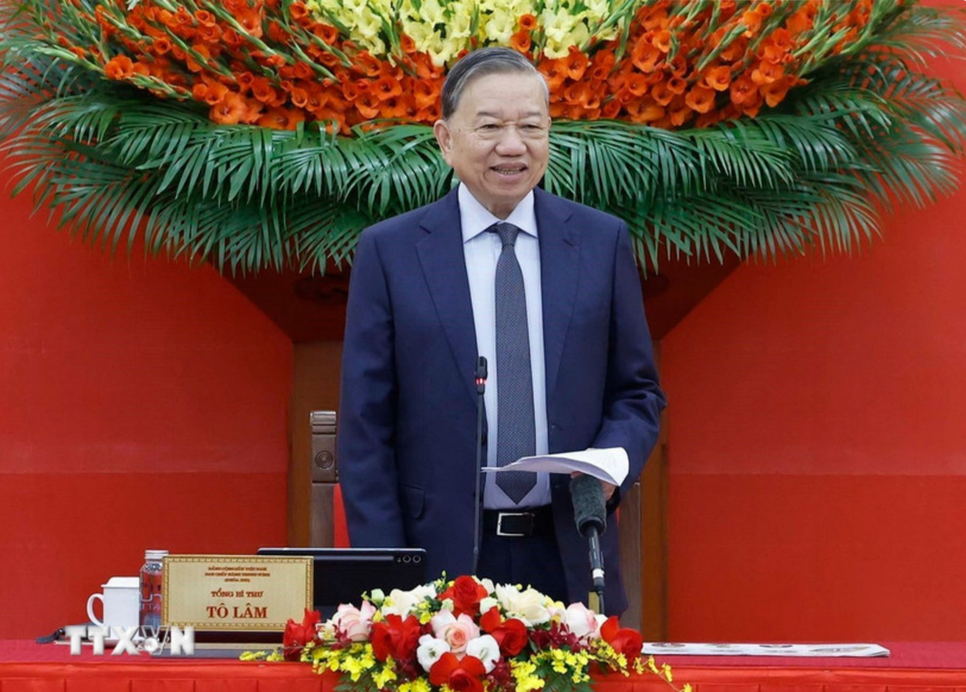 Tổng Bí thư Tô Lâm phát biểu chỉ đạo. Ảnh: Thống Nhất/TTXVN
