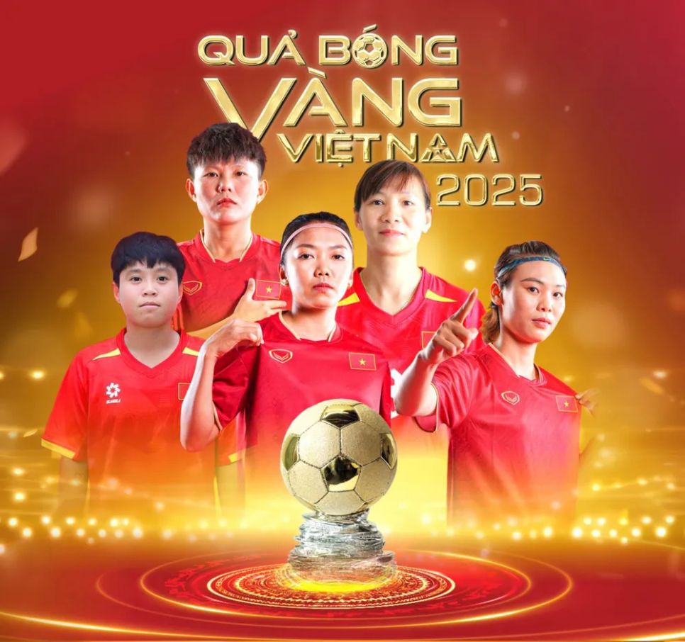 <p>Tốp 5 danh hiệu Quả bóng vàng nữ 2025. Đồ họa: HỮU VI</p>