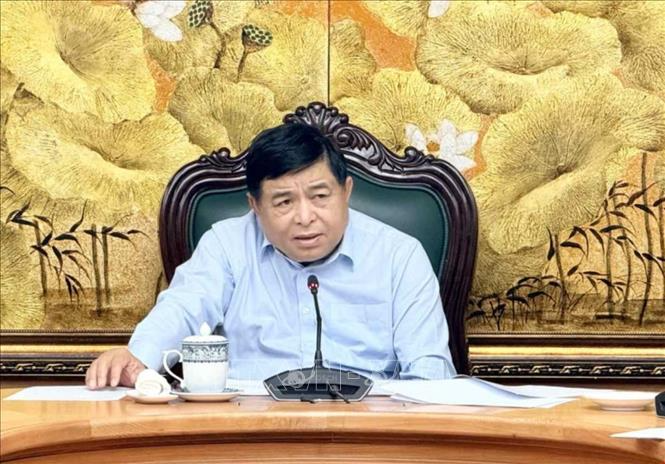 Phó Thủ tướng Nguyễn Chí Dũng chủ trì cuộc họp. Ảnh: TTXVN phát