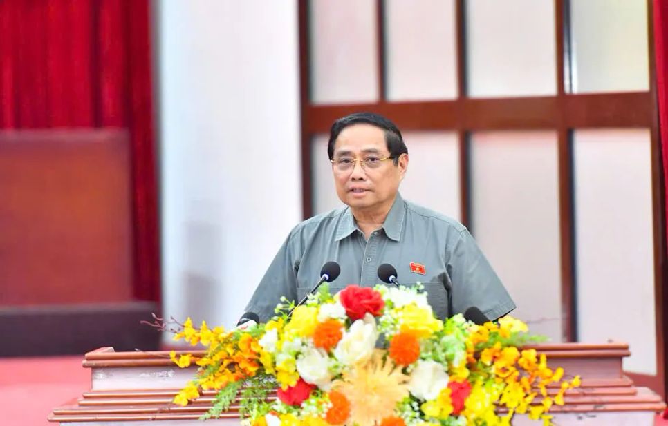 Thủ tướng Phạm Minh Chính phát biểu tại buổi tiếp xúc cử tri
