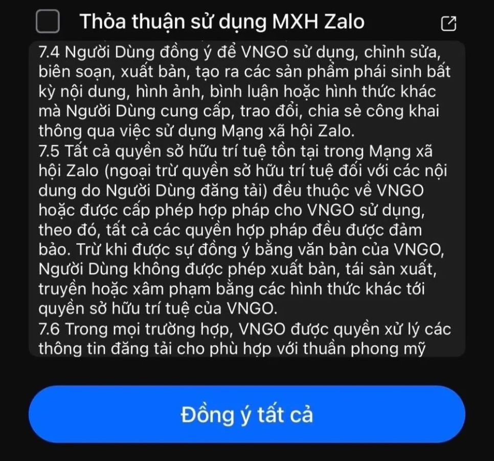 Hiện người dùng Zalo đã bị đẩy vào tình thế mang tính áp đặt