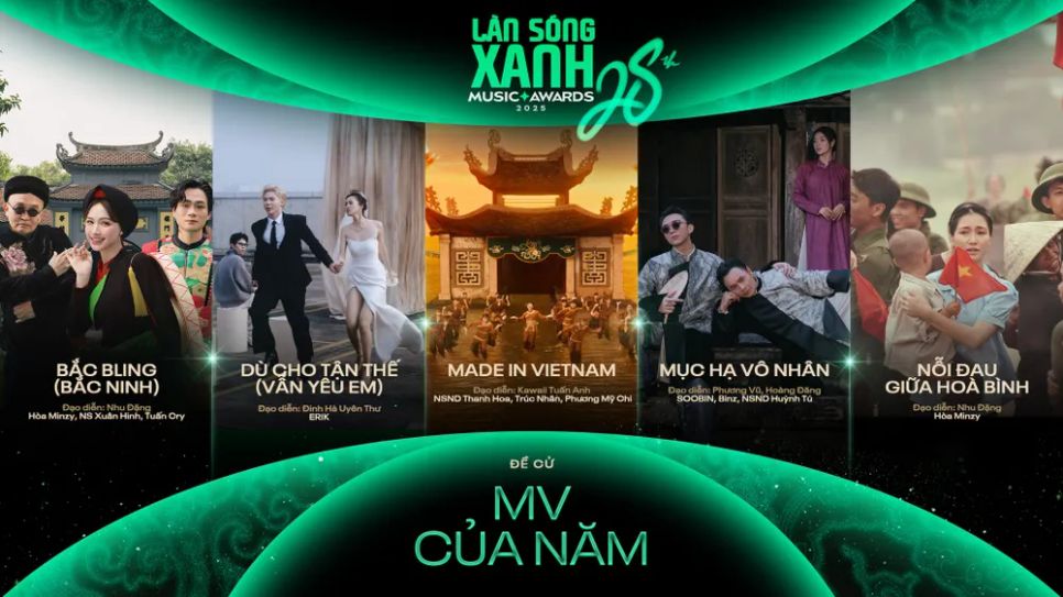 Hòa Minzy, Soobin, Nguyễn Hùng “áp đảo” đề cử Làn Sóng Xanh 2025 Hòa Minzy, Soobin, Nguyễn Hùng “áp đảo” đề cử Làn Sóng Xanh 2025