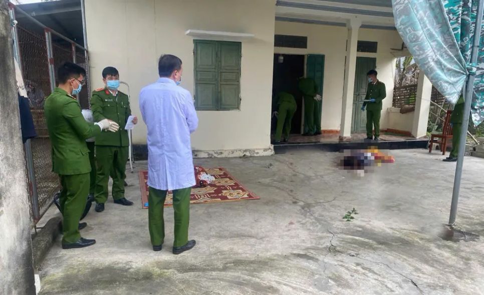 Hiện trường vụ án mạng. Ảnh: CÔNG AN THANH HÓA Hiện trường vụ án mạng. Ảnh: CÔNG AN THANH HÓA