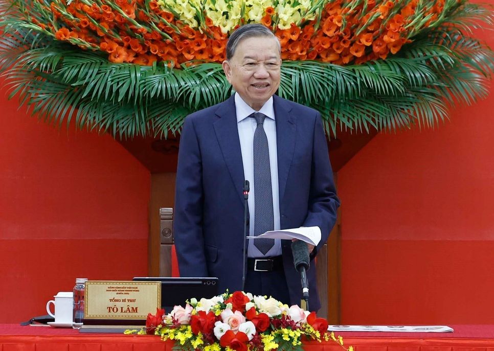 Tổng Bí Thư Tô Lâm: Các bộ, ngành, địa phương cần thay đổi cách tiếp cận, chuyển từ quản lý theo kế hoạch sang quản lý theo mục tiêu và sản phẩm đầu ra. Ảnh: TTXVN