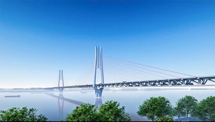 Phối cảnh cầu Cần Thơ 2. Ảnh: Ban quản lý dự án Mỹ Thuận