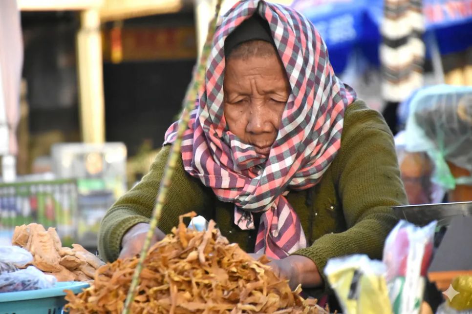Chợ mây trên 'nóc nhà' miền Tây