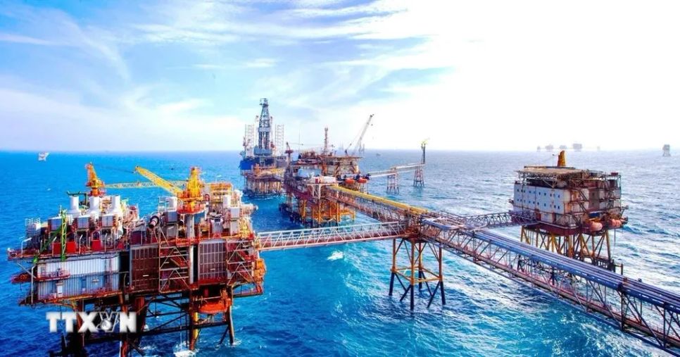 Giàn khoan của Vietsovpetro. (Ảnh: TTXVN phát) Giàn khoan của Vietsovpetro. (Ảnh: TTXVN phát)