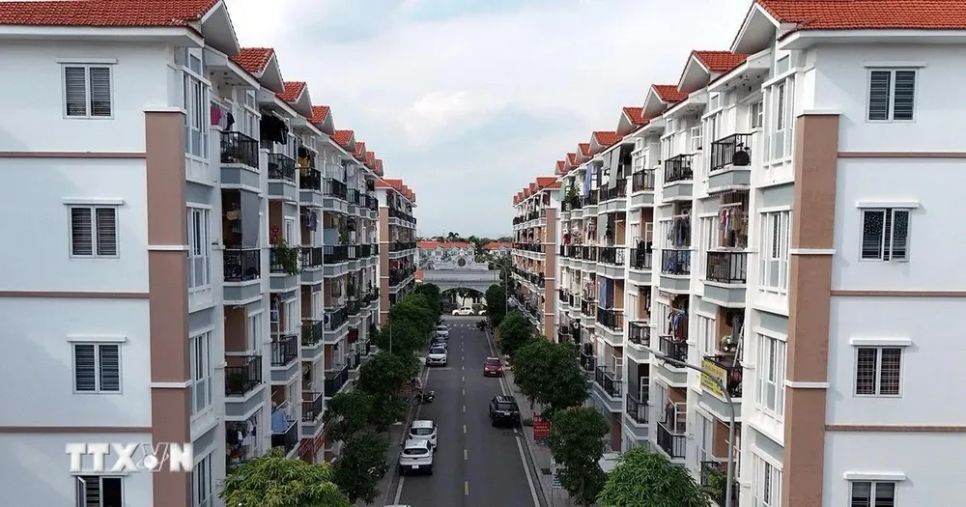 Khu nhà ở xã hội Hoàng Huy, huyện Thủy Nguyên, thành phố Hải Phòng. (Ảnh: Tuấn Anh/TTXVN) Khu nhà ở xã hội Hoàng Huy, huyện Thủy Nguyên, thành phố Hải Phòng. (Ảnh: Tuấn Anh/TTXVN)