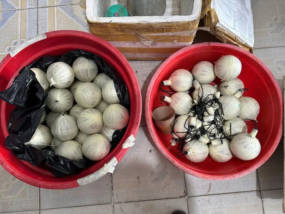 Các tang vật liên quan. Ảnh: Công an Nghệ An