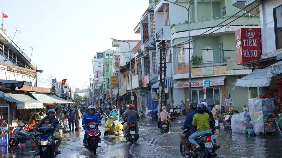 Triều cường sông Sài Gòn gây ngập nhiều nơi trong 2 ngày tới