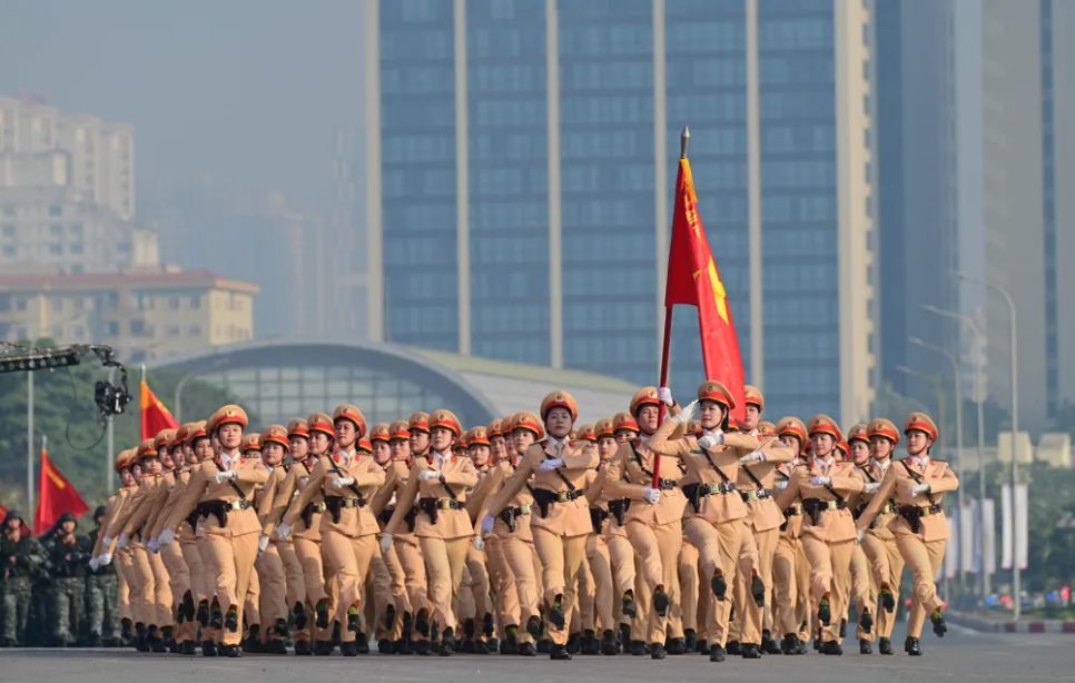 Hình ảnh tổng duyệt diễn tập bảo vệ an ninh Đại hội Đảng lần thứ XIV