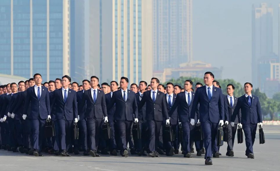 Hình ảnh tổng duyệt diễn tập bảo vệ an ninh Đại hội Đảng lần thứ XIV