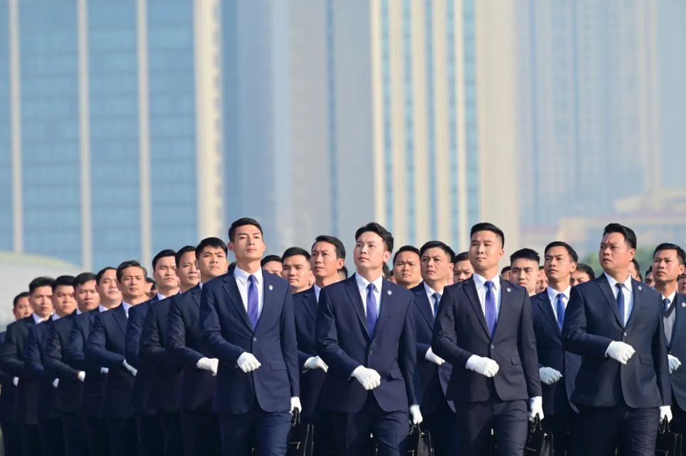 Hình ảnh tổng duyệt diễn tập bảo vệ an ninh Đại hội Đảng lần thứ XIV