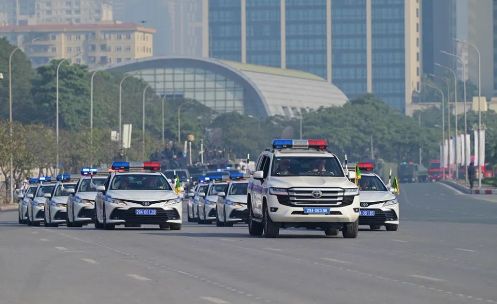 Hình ảnh tổng duyệt diễn tập bảo vệ an ninh Đại hội Đảng lần thứ XIV