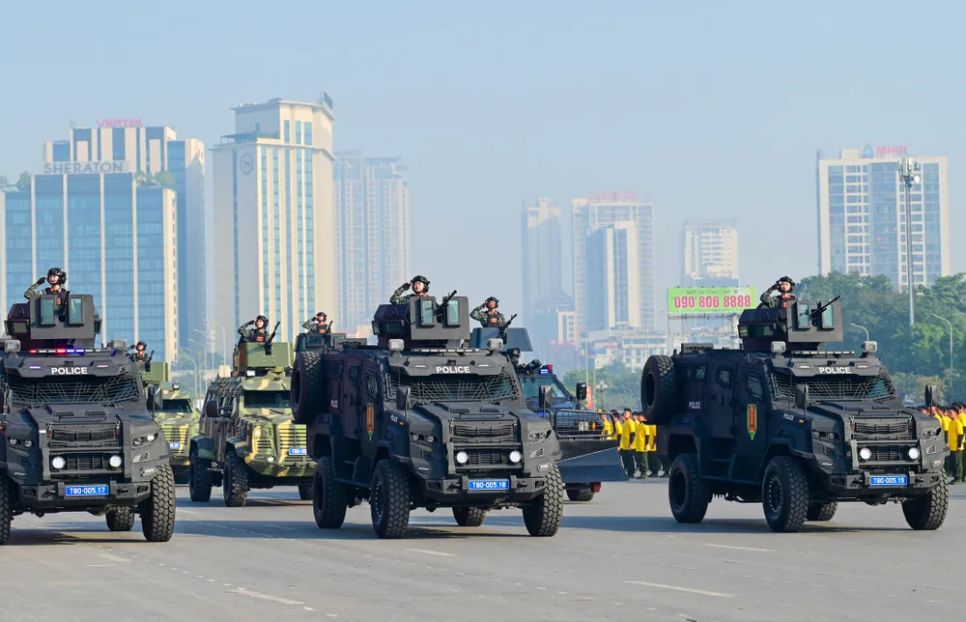 Hình ảnh tổng duyệt diễn tập bảo vệ an ninh Đại hội Đảng lần thứ XIV